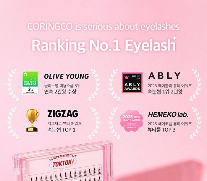 Toktok-Hara No Glue Eyelash Long Version - 4 Types - #Cherry Coke