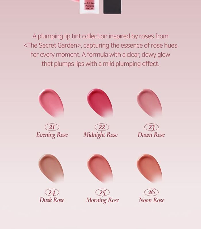 Prelude Dinto La Belle Rose Plumping Lip Tint - 6 Colors - #22 Midnight Rose