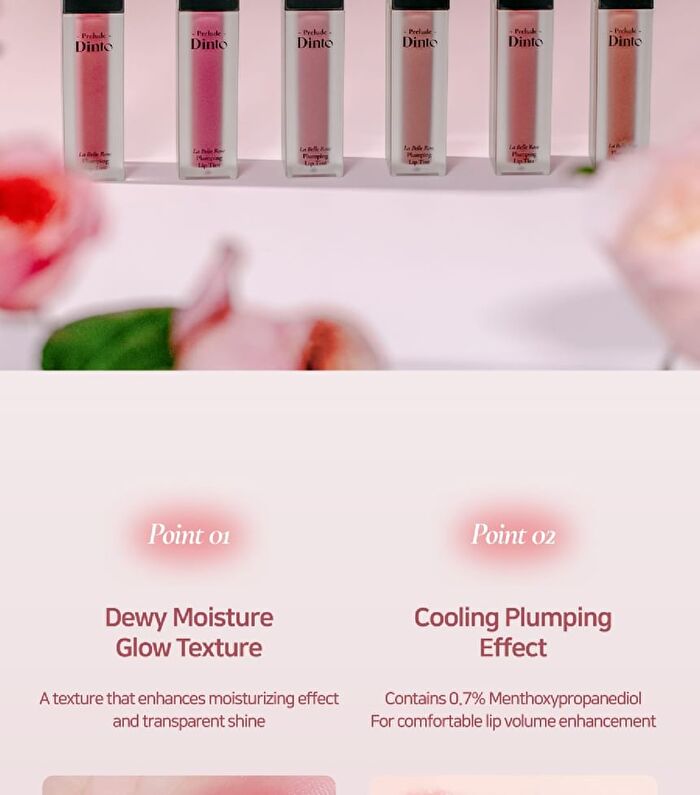 Prelude Dinto La Belle Rose Plumping Lip Tint - 6 Colors - #22 Midnight Rose
