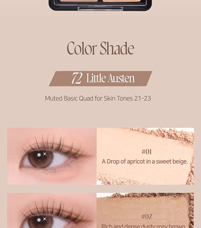 Prelude Dinto Nostalgia Eye Palette - 4 Types - #72 Little Austen