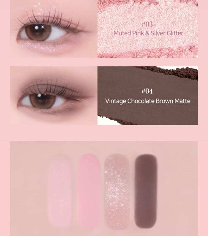 Prelude Dinto Nostalgia Eye Palette - 4 Types - #72 Little Austen