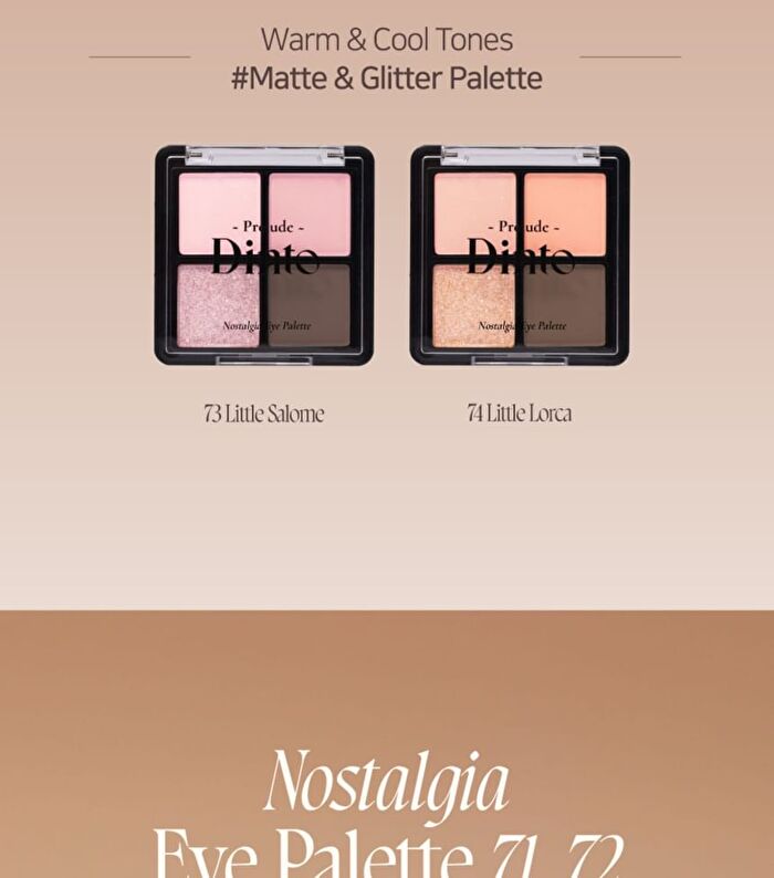 Prelude Dinto Nostalgia Eye Palette - 4 Types - #73 Little Salome