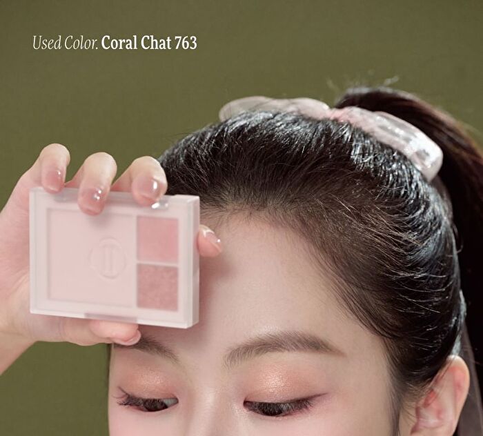 Cheek & Eye Multi-Use Palette Le Chat Botté Collection - 3 Colors - #762 Pink Chat