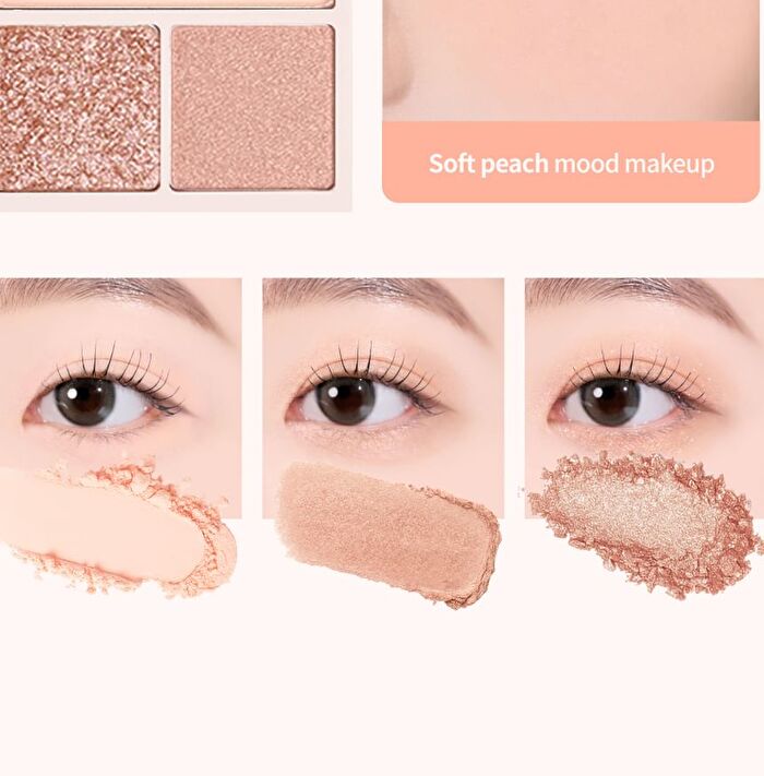 Cheek & Eye Multi-Use Palette Le Chat Botté Collection - 3 Colors - #764 Peach Chat