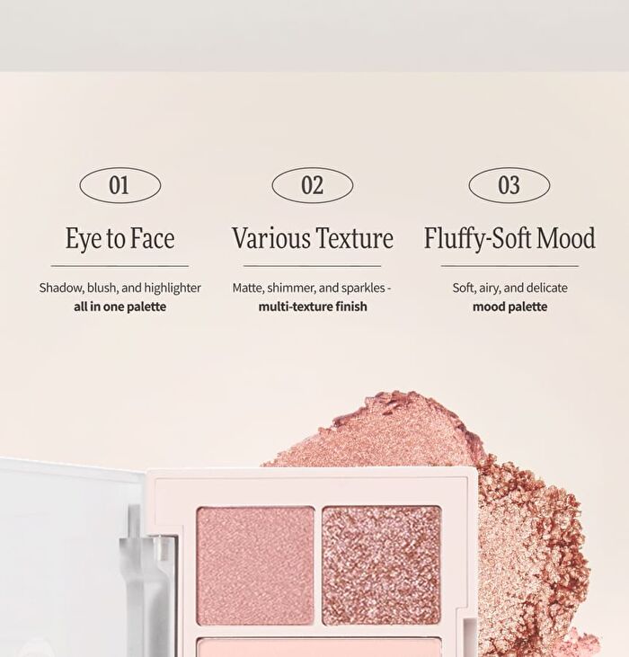 Cheek & Eye Multi-Use Palette Le Chat Botté Collection - 3 Colors - #764 Peach Chat