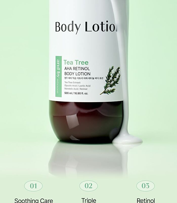mixsoon and by mixsoon Tea Tree AHA Retinol Body Lotion - 500ml