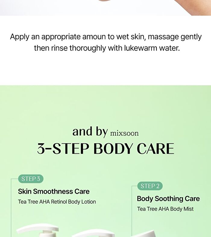 mixsoon and by mixsoon Tea Tree AHA Body Wash - 500ml