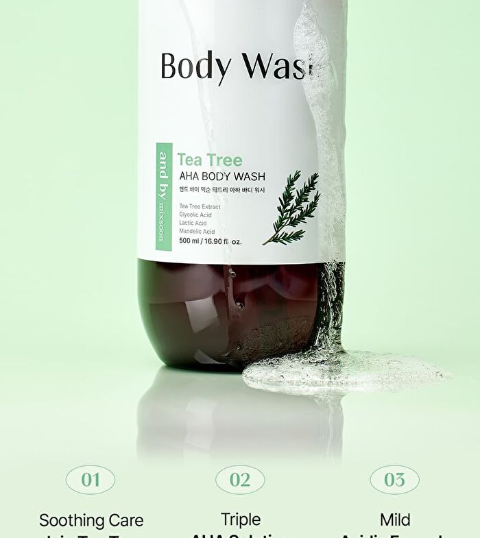 mixsoon and by mixsoon Tea Tree AHA Body Wash - 500ml