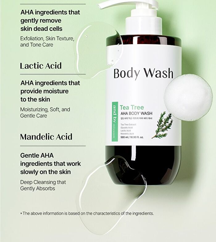 mixsoon and by mixsoon Tea Tree AHA Body Wash - 500ml