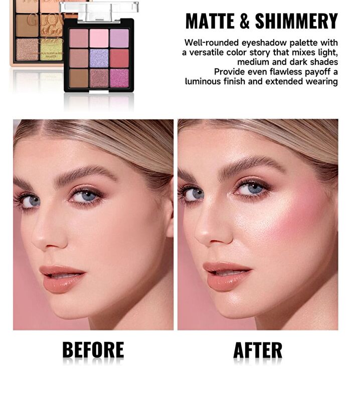 Multi-Layer Glow & Go Stack Facial Makeup Palette  - 2 Types - 01 - (10g + 8g + 9.5g)