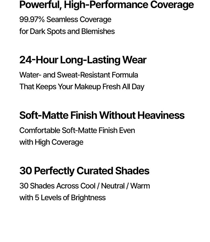 Tfit Sleek Fit Cover Foundation Sachet Set - 3 Types - Light