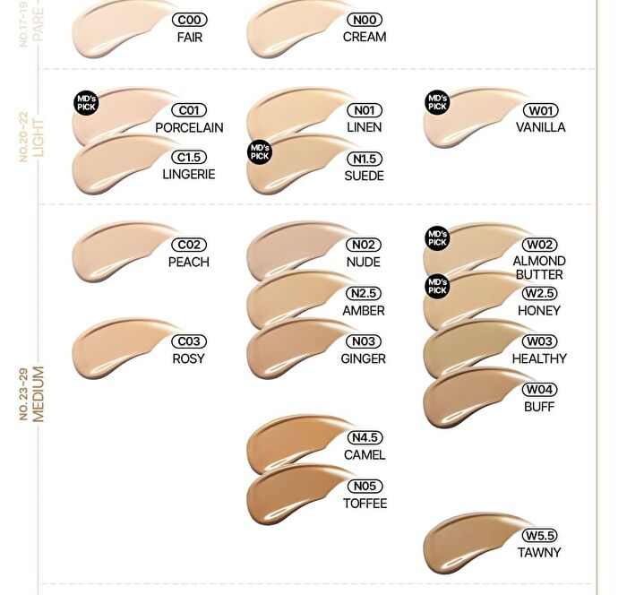 Tfit Sleek Fit Cover Foundation Sachet Set - 3 Types - Light