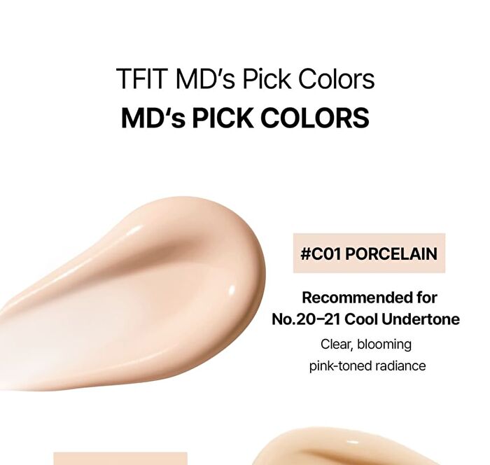 Tfit Sleek Fit Cover Foundation Sachet Set - 3 Types - Medium