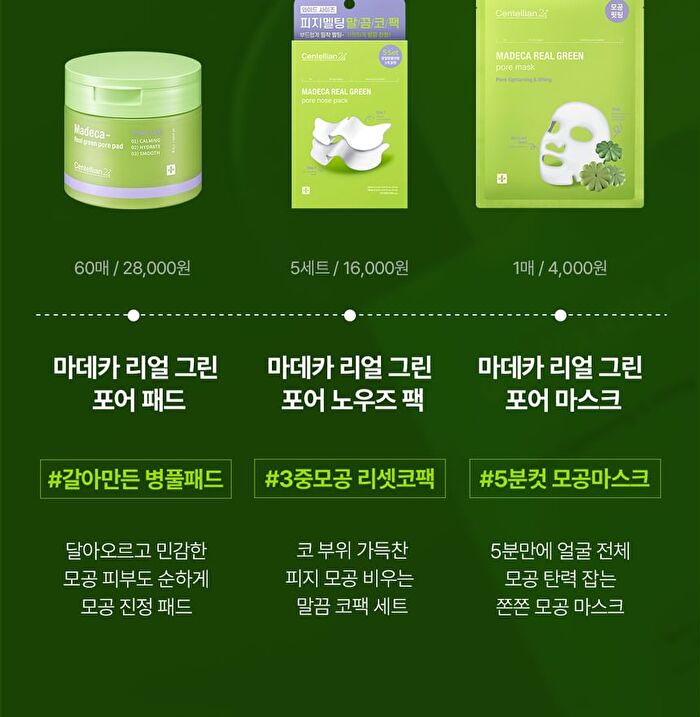Madeca Real Green Pore Mask - 21ml x 1 sheet