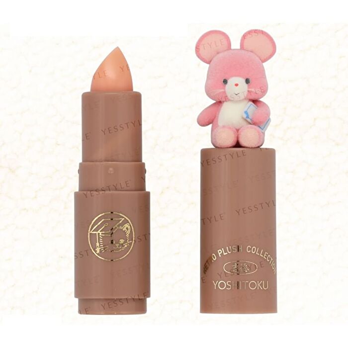 Shobido Yoshitoku Retro Plush Collection Q Pippi Lip Cream With Flocked Mascot - 1 pc