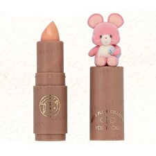 Shobido Yoshitoku Retro Plush Collection Q Pippi Lip Cream With Flocked Mascot - 1 pc