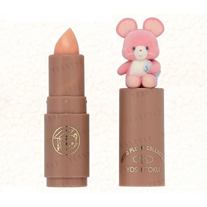 Shobido Yoshitoku Retro Plush Collection Q Pippi Lip Cream With Flocked Mascot - 1 pc