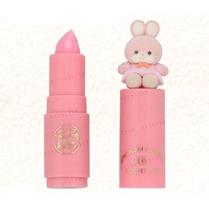 Shobido Yoshitoku Retro Plush Collection Creamy Rabbit Lip Cream With Flocked Mascot - 1 pc