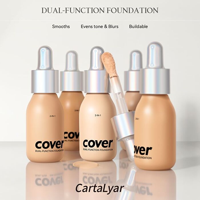 Dual-Function Foundation - 6 Shades - 01# Cream - 30ml
