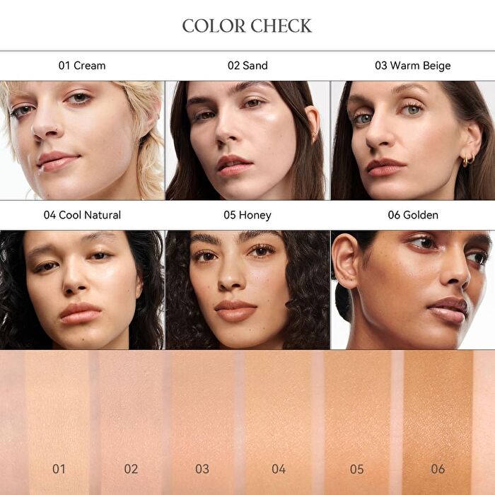 Dual-Function Foundation - 6 Shades - 01# Cream - 30ml