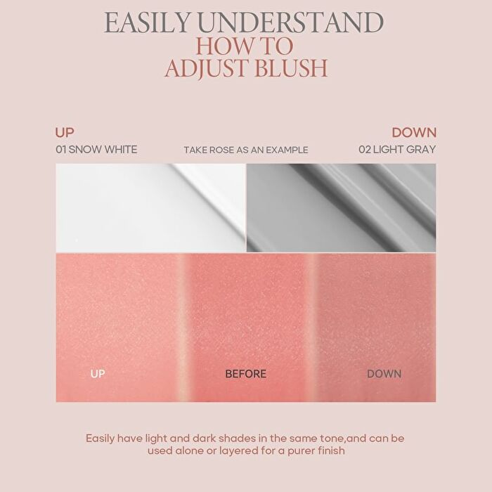 Velvety Mousse Blush Mixer - 2 Colors - 01# Snow White - 30ml