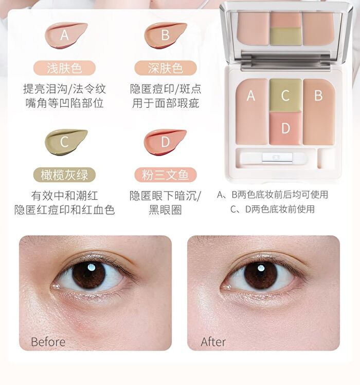 Jill Leen 4-Color Concealer Palette - 5g