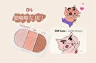 Jill Leen 3-Color Blush Palette Crayon Shin-chan Edition - 4 Types - #03 Bouncing Shiro - 9.5g