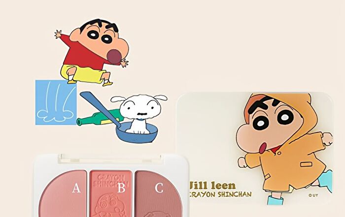 Jill Leen 3-Color Blush Palette Crayon Shin-chan Edition - 4 Types - #03 Bouncing Shiro - 9.5g