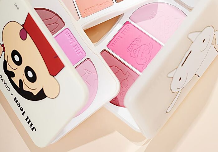 Jill Leen 3-Color Blush Palette Crayon Shin-chan Edition - 4 Types - #03 Bouncing Shiro - 9.5g