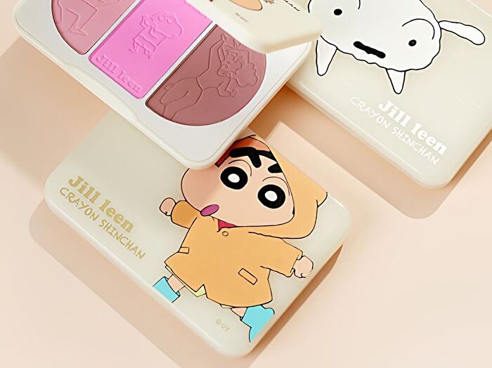 Jill Leen 3-Color Blush Palette Crayon Shin-chan Edition - 4 Types - #04 Chubby Zaemon - 9.5g