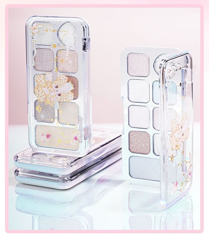 Jill Leen Sparkling 9-Color Eyeshadow Palette Angel Bear Edition - 2 Types - #01 Pink Diamond - 8g