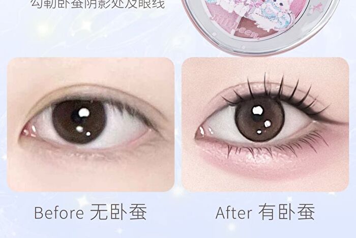 Jill Leen 4-Color Eyeshadow Palette Fluffy Kitty Edition - 2 Types - #08 Purple Grape - 2g