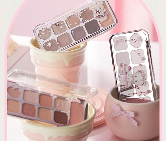 Jill Leen All In One 9-Color Eyeshadow Palette Bear Edition - 4 Types - #901 Babylon Rose - 8g