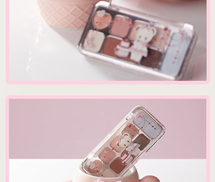 Jill Leen All In One 9-Color Eyeshadow Palette Bear Edition - 4 Types - #901 Babylon Rose - 8g