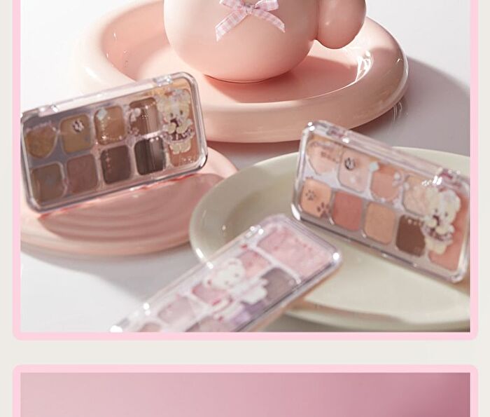 Jill Leen All In One 9-Color Eyeshadow Palette Bear Edition - 4 Types - #902 Cold Brewed Smoked Ash - 8g
