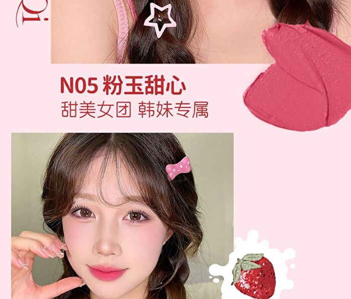 Jill Leen Milky Mist Lip Mud Strawberry Bear Edition - 3 Colors - #N04 Strawberry - 3ml