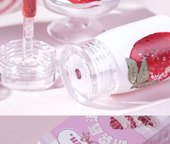 Jill Leen Milky Mist Lip Mud Strawberry Bear Edition - 3 Colors - #N04 Strawberry - 3ml