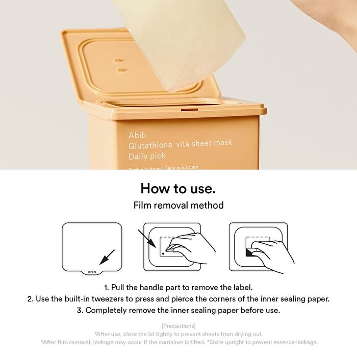 Glutathione Vita Sheet Mask Daily Pick - 30 sheets