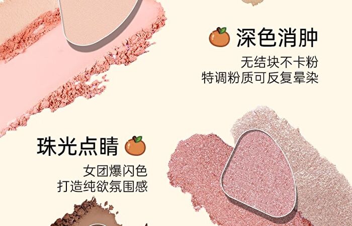 Romantic Beauty 4-Color Eyeshadow Palette Capybara Edition - 4 Types - #06 Honeydew Melon - 2.5g