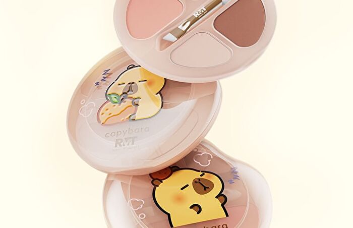 Romantic Beauty 4-Color Eyeshadow Palette Capybara Edition - 4 Types - #06 Honeydew Melon - 2.5g