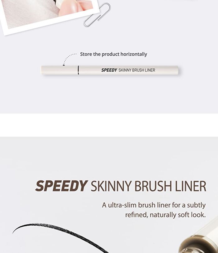 peripera Speedy Skinny Brush Liner - 3 Colors - #01 Hazel Black