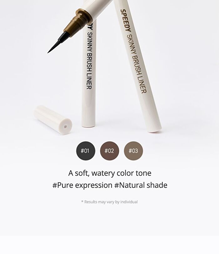 peripera Speedy Skinny Brush Liner - 3 Colors - #02 Taupe Brown