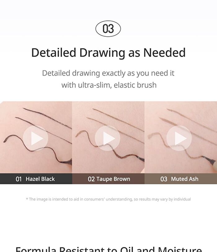 peripera Speedy Skinny Brush Liner - 3 Colors - #02 Taupe Brown
