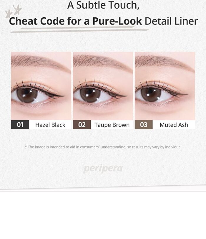 peripera Speedy Skinny Brush Liner - 3 Colors - #03 Muted Ash