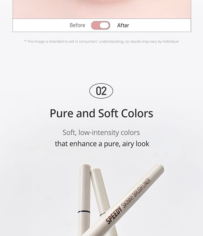 peripera Speedy Skinny Brush Liner - 3 Colors - #03 Muted Ash