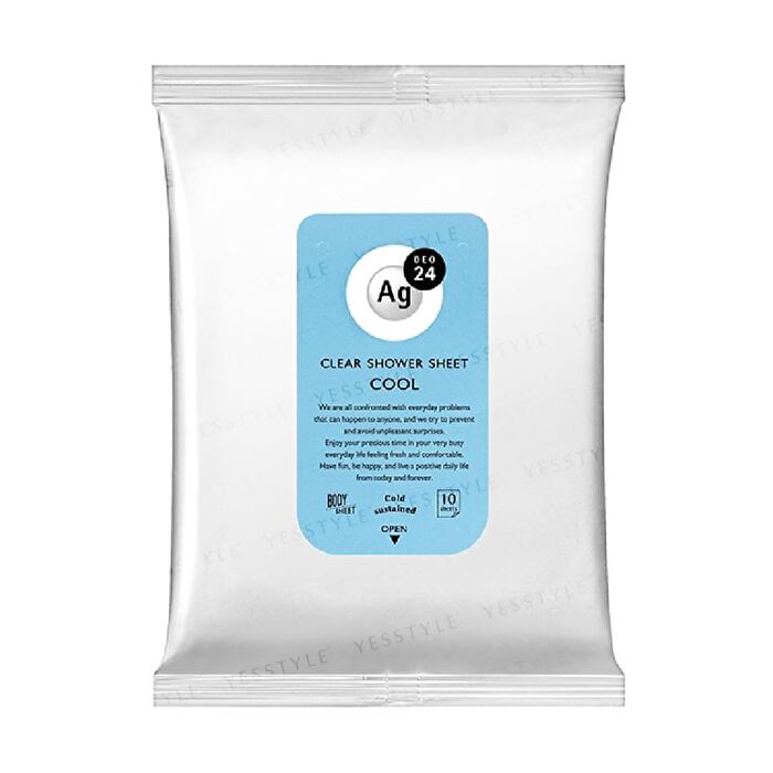 Ag Deo 24 Clear Shower Sheet Cool - 10 pcs