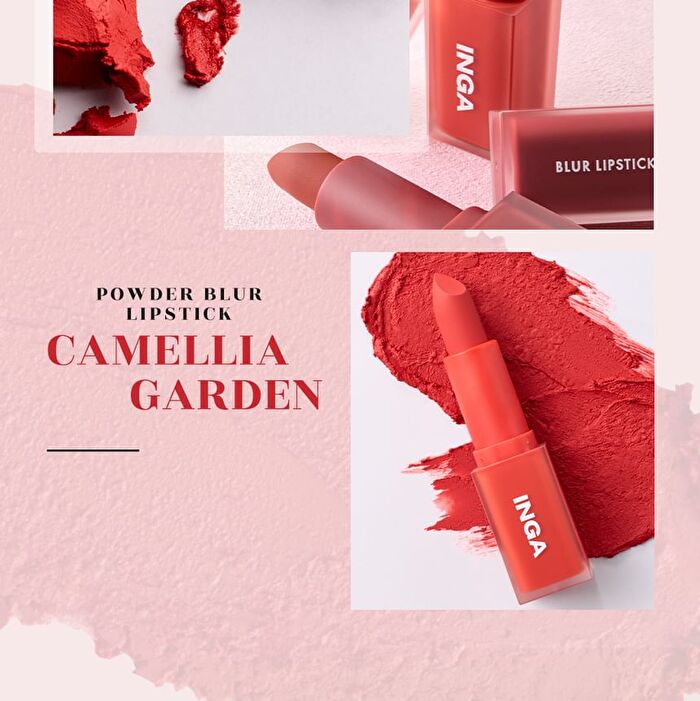 Inga Powder Blur Lipstick - 7 Colors - Dramatic Red