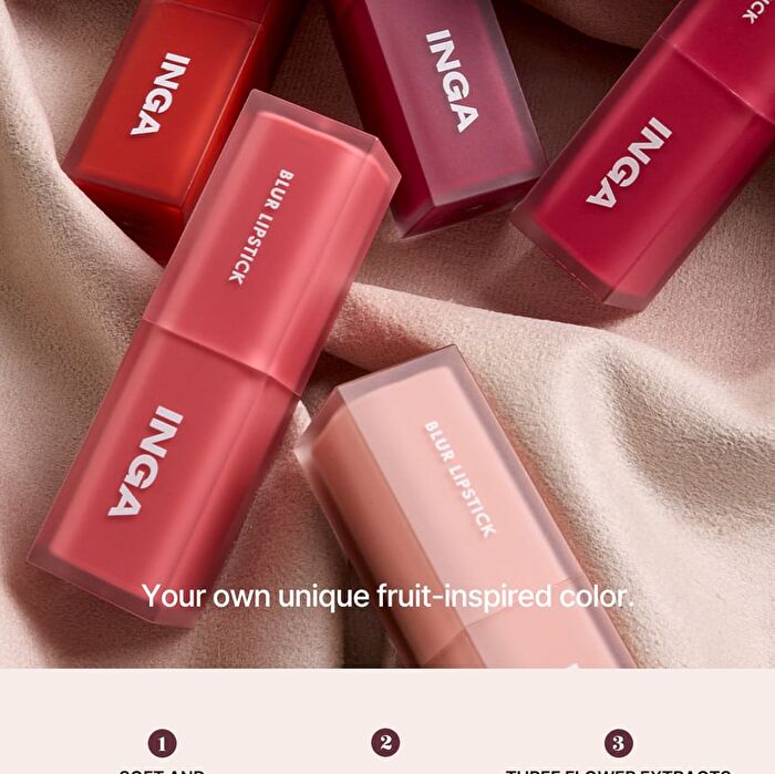 Inga Powder Blur Lipstick - 7 Colors - Dramatic Red