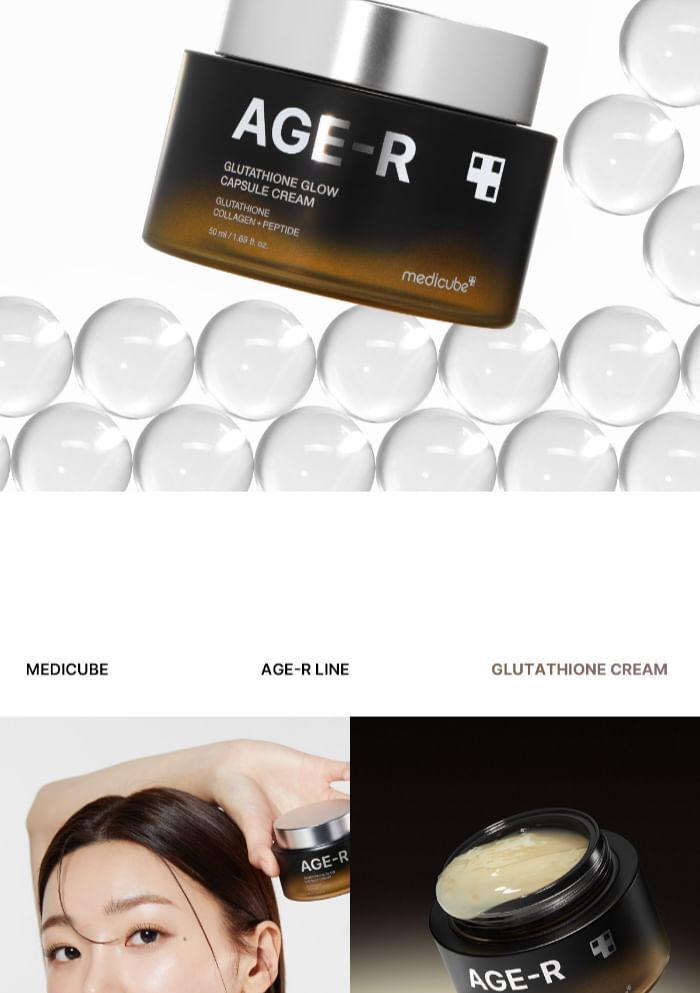 AGE-R Glutathione Glow Capsule Cream (EU/UK Packaging) - 50ml
