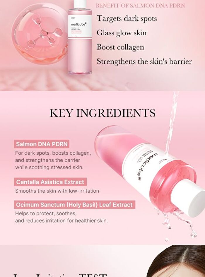 PDRN Pink Cica Soothing Toner (EU/UK Packaging) - 250ml